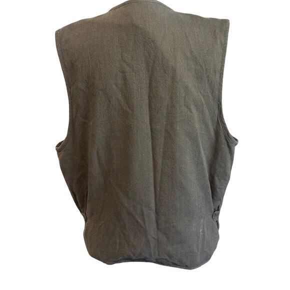 Vintage Bruno Dark Green Men’s Zip Vest Size Large - Picture 2 of 5